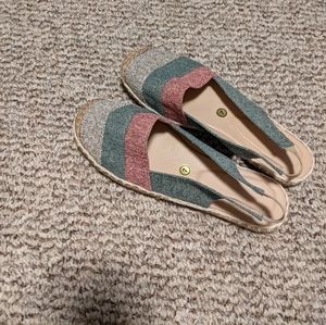 Brand new Espadrilles open heel